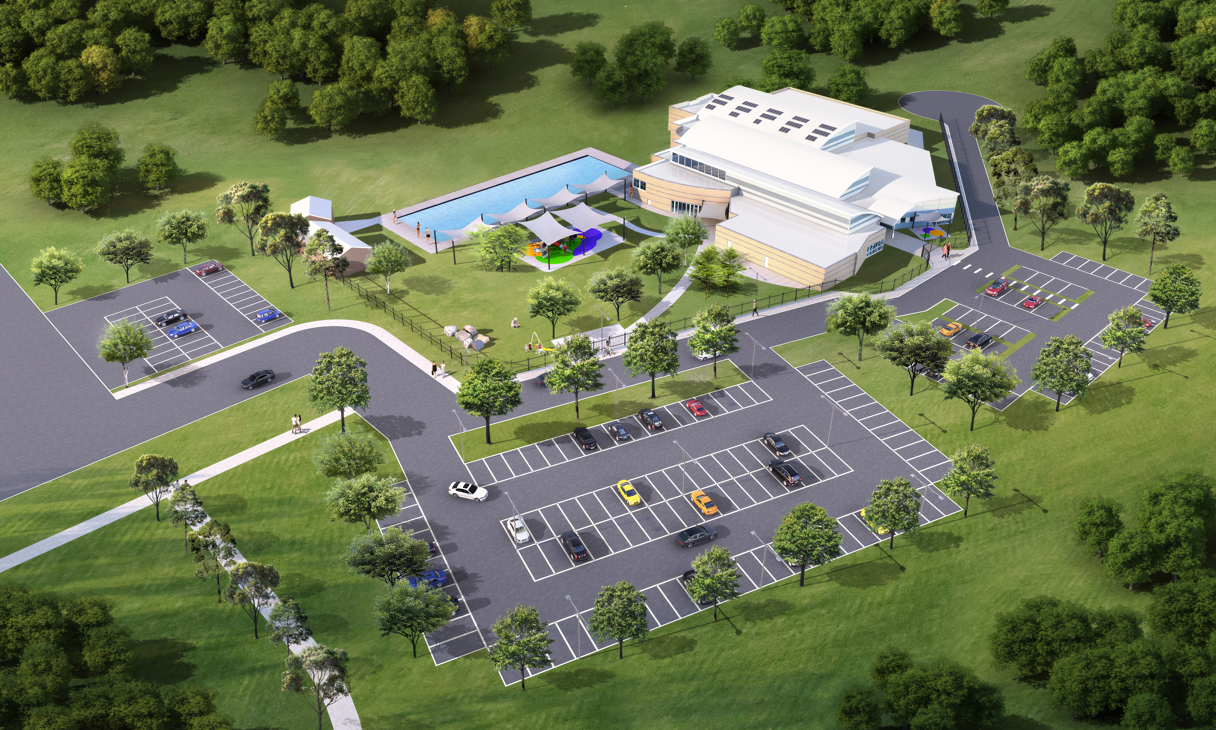 Artist impression of Oasis Aquatic and Fitness Centre after upgrades