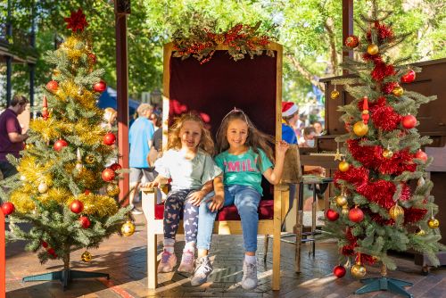 Santa's throne at Light Up Windsor