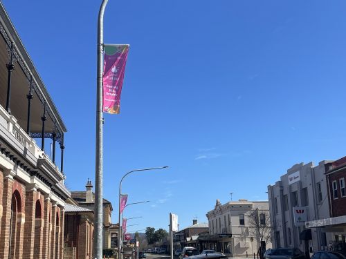 Picture of the banners lining Windsor Street, Richmond