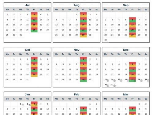 Image of the waste calendar